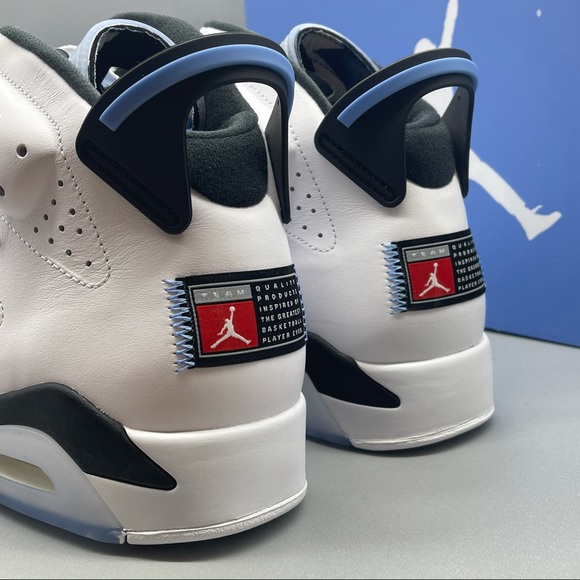 Nike Air Jordan 6 Retro UNC University Blue White Size 12 NEW - Picture 6 of 10